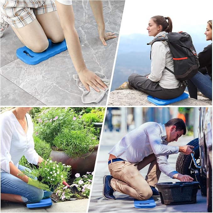 Altdorff Thick Kneeling Pad 2 Pack, Waterproof, Comfortable Garden Kneeling Pads Stain Resistant, Multi-Functional Kneeler Pad for Gardening, Baby Bath, Yoga, Praying and Exercise (Blue)