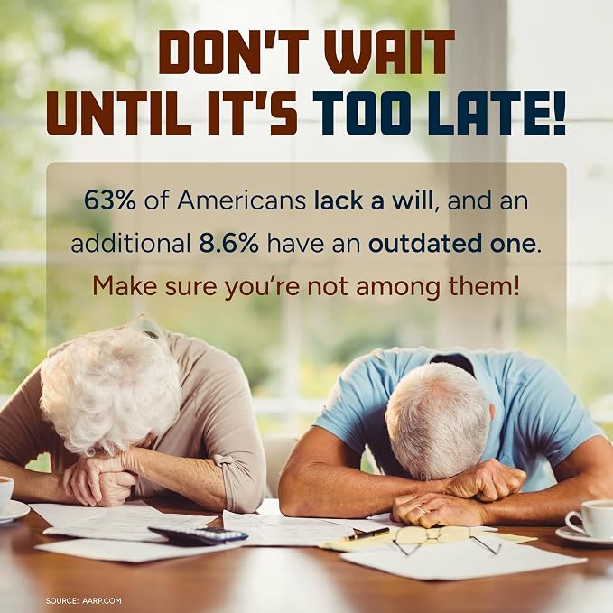 Estate Planning Kit – Will, Living Will, Advance Directive & POA Forms
