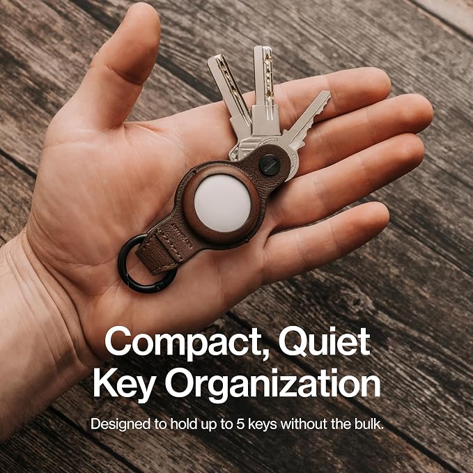 KeySmart Air - Premium Keychain Key Holder Compatible with Apple AirTag, 5 Key Organizer Keychain, Air Tags Not Included