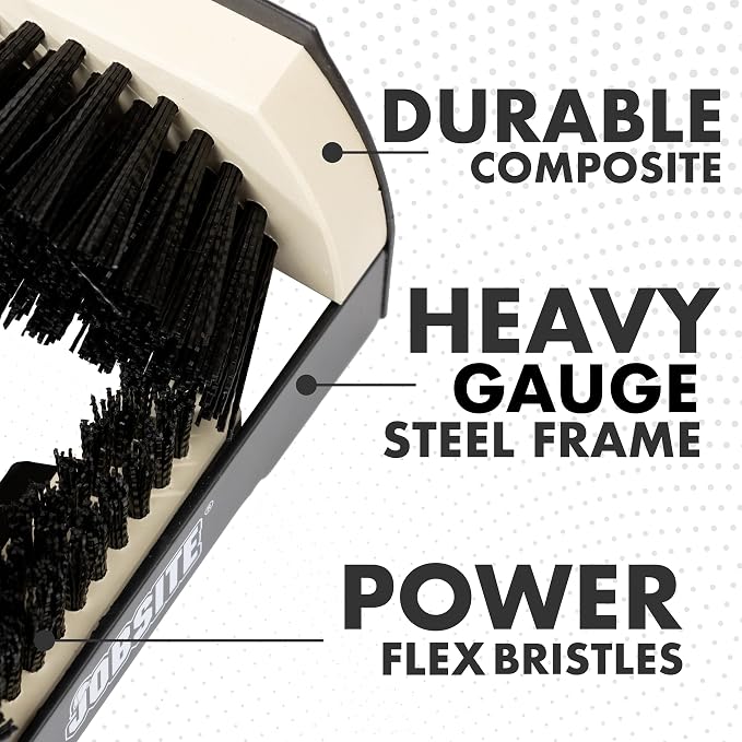 JobSite The Original Boot Scrubber - All Weather Industrial Shoe Cleaner & Scraper Brush