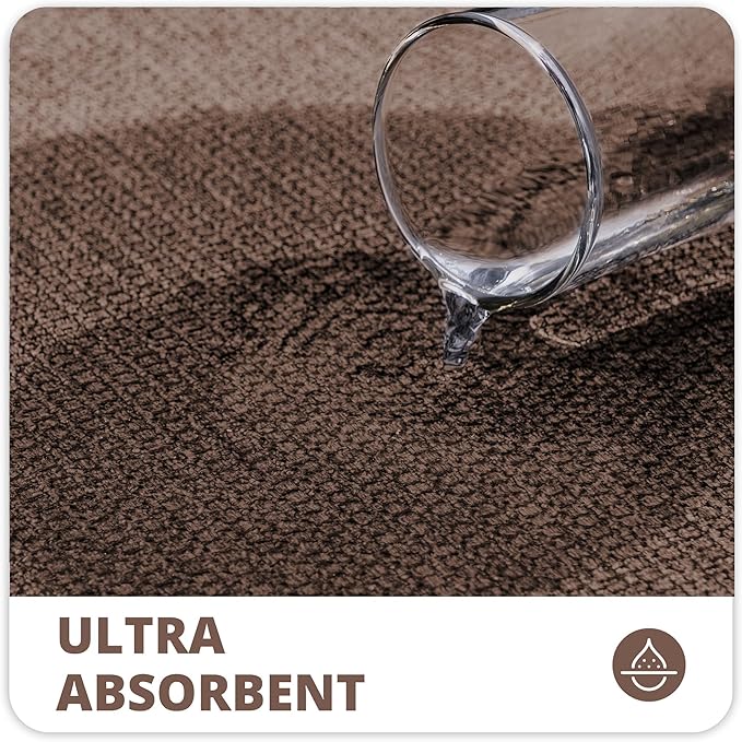 Bath Mat,Ultra Thin Bathroom Runner Rugs,Large Bath Mats for Bathroom,Quick Dry,Non-Slip,Machine Washable,Low Pile,Bath Rug,Shower Outside,Sink,Home Decor Accessories.Brown,1'5"x4'11"（17x59inch）