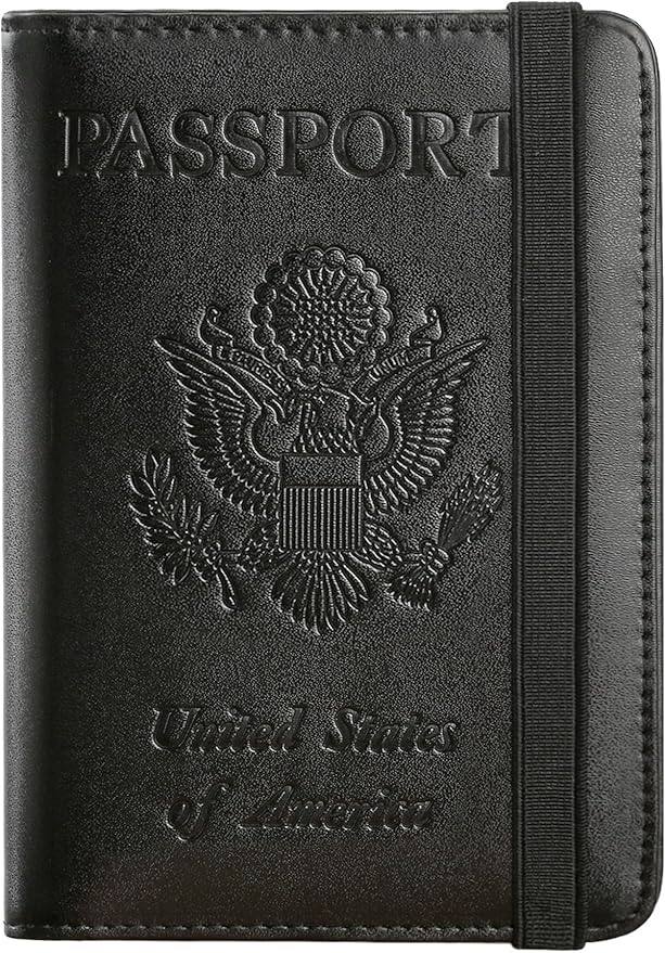 Passport Holder, Travel Essentials, Passport Cover, RFID Travel Wallet | Passport Wallet, Travel Accessories, RFID Blocking, Synthetic Leather Card Case, International Must Haves, For Women Men