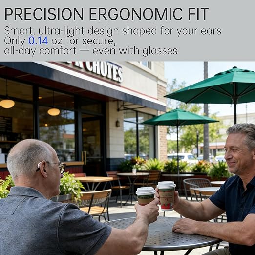 BH-R55-02 OTC Hearing Aids for Seniors with Bluetooth, AI Voice Enhancement, Noise Reduction & Feedback Control, Comfortable Hearing Aids for Adults with Mild to Moderate Hearing Needs