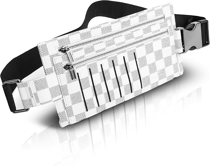 Luxury Travel Wallet – Hidden Money Belt, RFID-Blocking, Anti-Theft Passport Holder for Men & Women (White)
