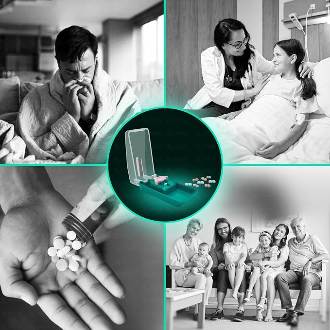 OTICA Pill Cutter and Splitter Daily Usage, Safely Cut Pills and Tablets, Use Our Petent Design Pill Cutter For Precise Separation , Easy Pill Centering Technology, Travel Sized