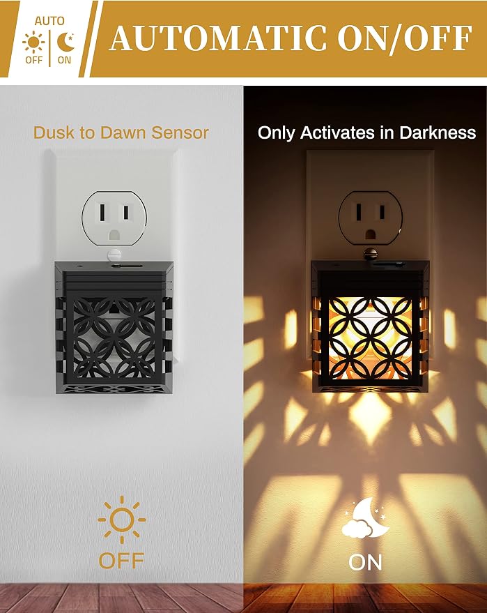 Night Lights Plug Into Wall [2 Pack], LED Night Light | Color-Changing, Plug in Night Light, 8 Color RGB, Dusk-to-Dawn, Night Light for Kids, Nightlights for Children, Baby