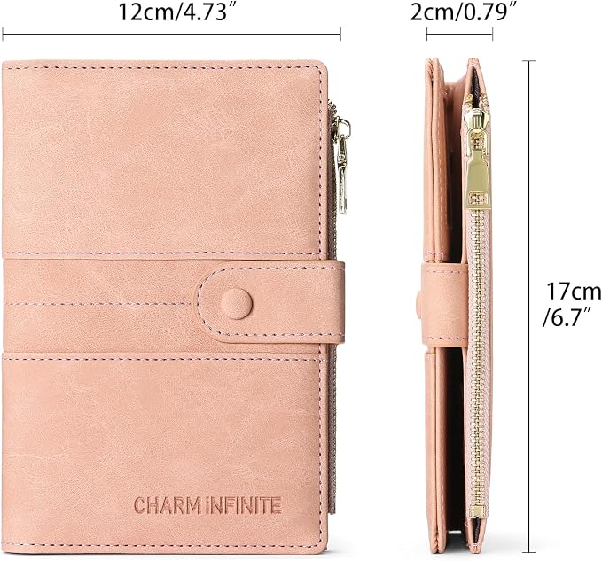 RFID Blocking Leather Passport Wallet Cover Case with Pen and Card Slots Travel Wallet for Women/Men Travel Must Haves Accessories
