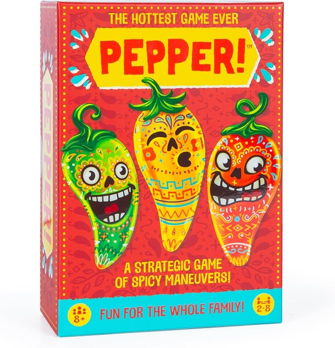 Pepper! Card Game – Fun Family & Party Game for Kids & Adults, Ages 8+, 2–8 Players, 30-Minute Gameplay, Easy to Learn Spicy Strategy Game
