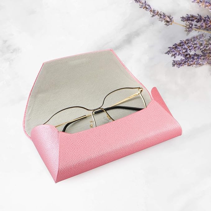 LifeArt Eyeglass Case Hard Shell, Portable Sunglass Case, Fashionable PU Leather Eyeglass Case, Lightweight