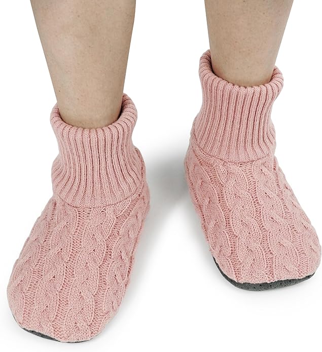 BenSorts Fuzzy Slipper Socks for Women Non Slip House Socks with Grips Gifts