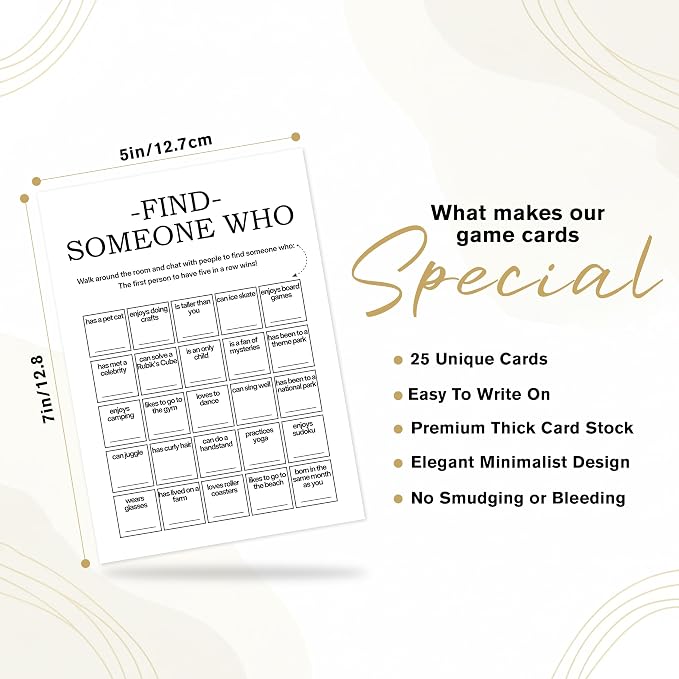 Find Someone Who Bingo Cards, 25 Unique Sheets, Team Building Games for Work, Icebreaker Fun, Engaging Office Games, Team Building Activity for Employees and Groups