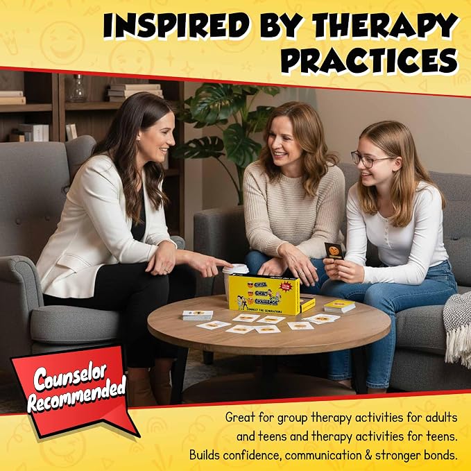 ARTAGIA Fun Social Skills and Therapy Game for Adults and Teenagers: CBT Family Game for Therapeutic Conversations and Better Relationships. Counseling Tool