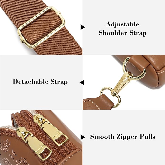 Lightweight Small Crossbody Sling Bag for Women | Mini Travel Purse,Multi-pocket with Card Slots,Durable Vegan Leather,Everyday Carry