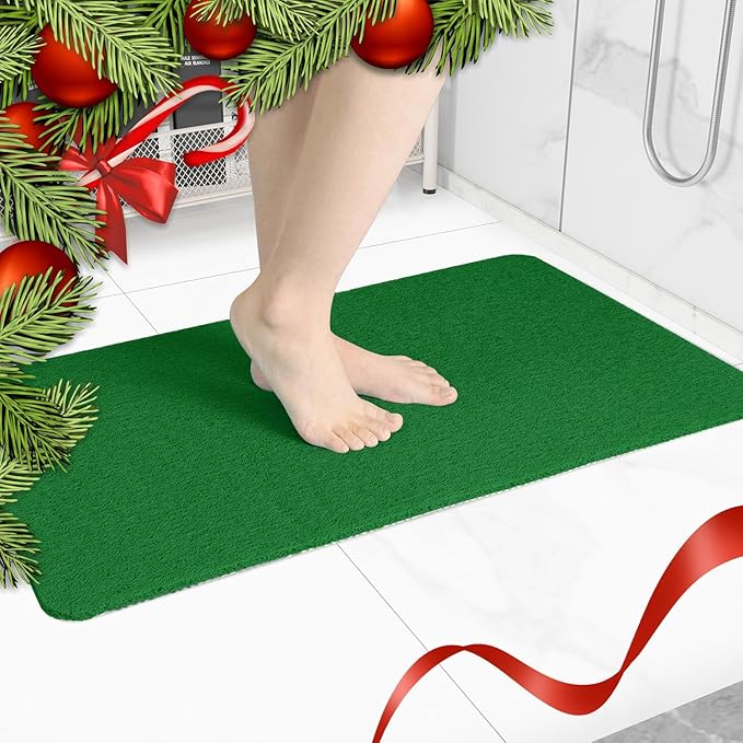 Non-Slip Bathtub Mat, Anti Slip Shower Mat, Fast Drying Bathtub Mats, Foot Scrubber Mat, Anti Slip Mat for Tub, Floor, Bathroom, Kitchen, Home, Hotel (Dark Green 40"×16")