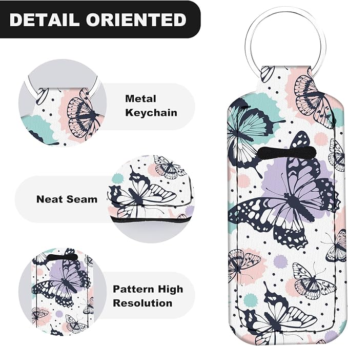 Chapstick Holder Keychain Lip Balm Holder with Clip
