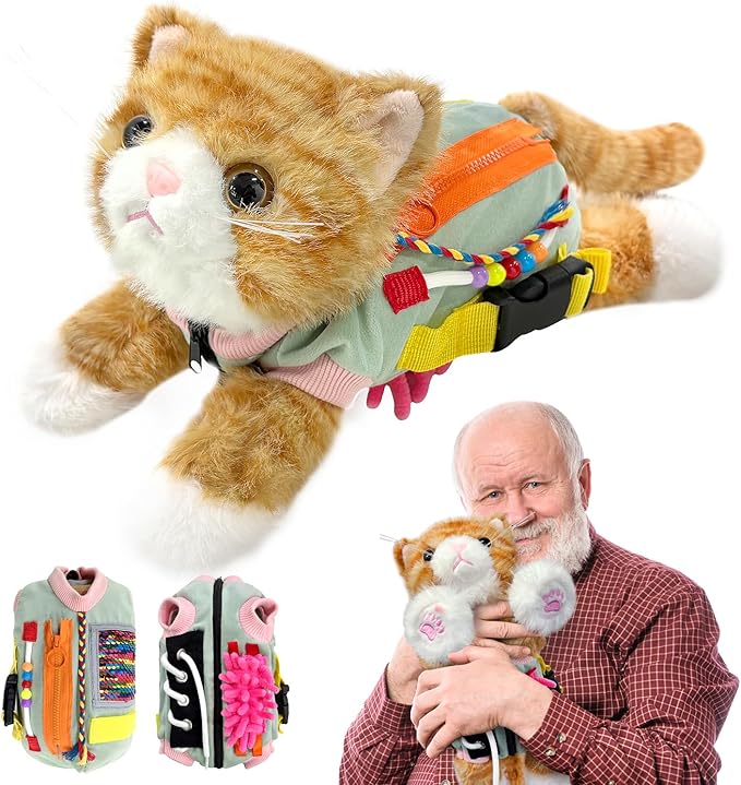 MEIMING NEWMEIL Fidget Blanket for Adults with Dementia – Dementia Fidget Blanket for Anxiety Relief, Alzheimer’s Products for Elderly, Activities for Seniors, Sensory Blankets for Dementia Patients