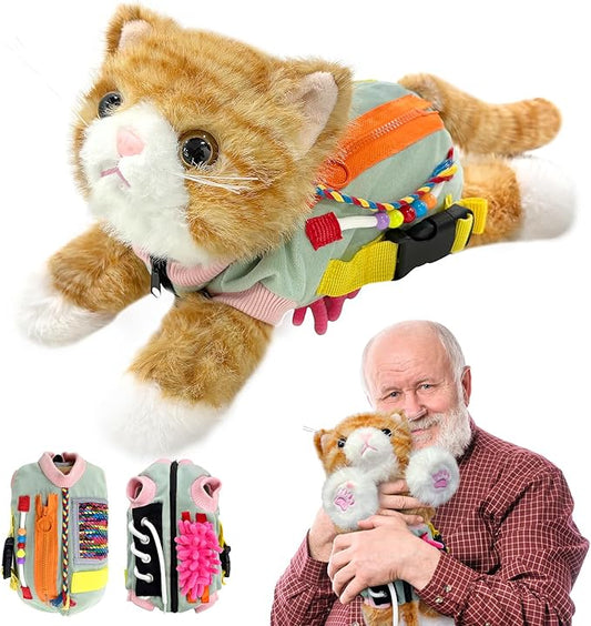 MEIMING NEWMEIL Fidget Blanket for Adults with Dementia – Dementia Fidget Blanket for Anxiety Relief, Alzheimer’s Products for Elderly, Activities for Seniors, Sensory Blankets for Dementia Patients