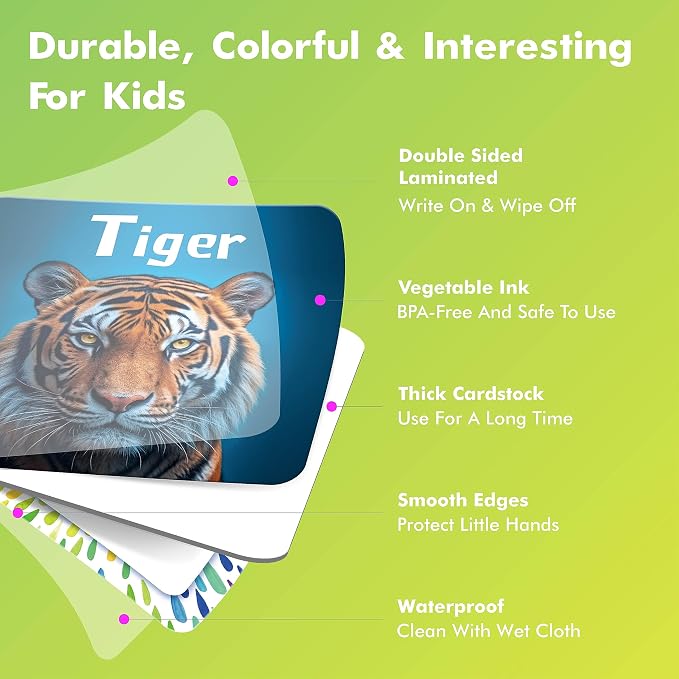 Hebayy 72 PCS Memory Matching Game, Real Animal Matching Cards for Toddlers 36 Pairs Memory Cards for Preschool 4 5 6 Years Old