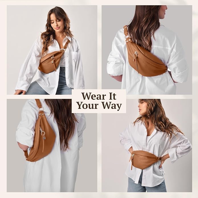 Anti Pickpocket Bag - RFID Crossbody Bag for Travel, Adjustable Strap Multiple Compartments Anti Theft Crossbody Bags for Women Vegan Travel Size Essentials Crossbody Bags for Women Large Size