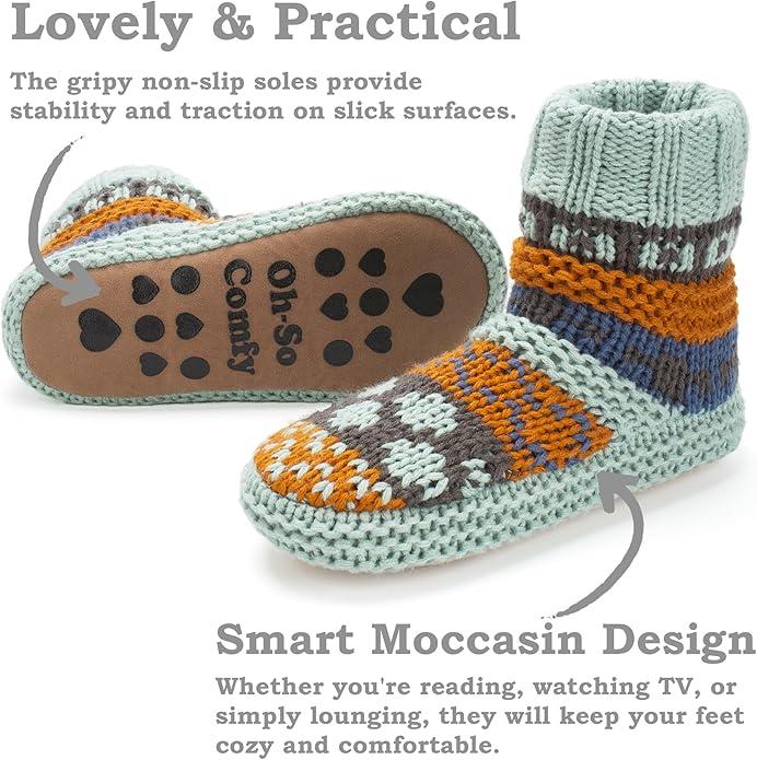Warm Slipper Socks for Women, Winter Fuzzy House Shoes Indoor, Cozy Christmas Gifts Unique