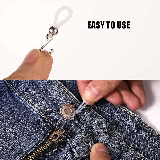 15pcs Zipper Holder, Zipper Holder Upper for Jeans Clasp Pants Up Hook Jeans Zipper Button Lock Zipper Puller Tool Keep Zipper Up on Pants Jeans Skirts
