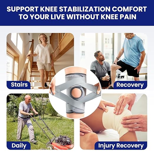 Galvaran Knee Brace for Men & Women - ACL, MCL, Meniscus Tear Support & Arthritis Pain Relief - Stabilizing Knee Braces Support with Side Stabilizers & Patella Gel Pad