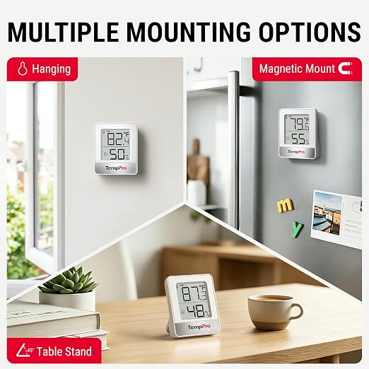 TempPro TempAir 260FT Bluetooth Indoor Thermometer Hygrometer | Indoor Temperature and Humidity Monitor with App Alerts for Bedroom, Greenhouse, Nursery & Cellar, 2-Year Data Export