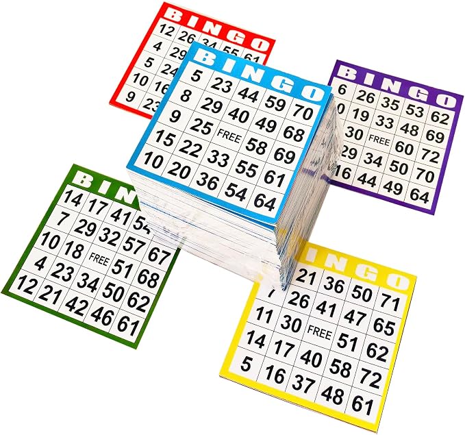 SEETOOOGAMES Bingo Paper Game Cards - 1 on Card - 1000 Sheets (200 Books of 5 Sheets)