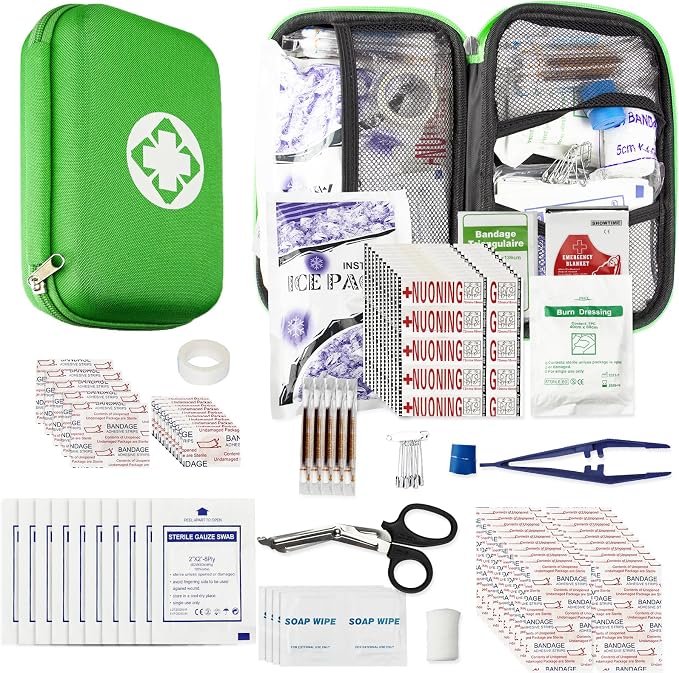 Small-Waterproof Car First-Aid Kit Emergency-Kit - Green 277Piece Camping Equipment for Camping Hiking Home Travel YIDERBO