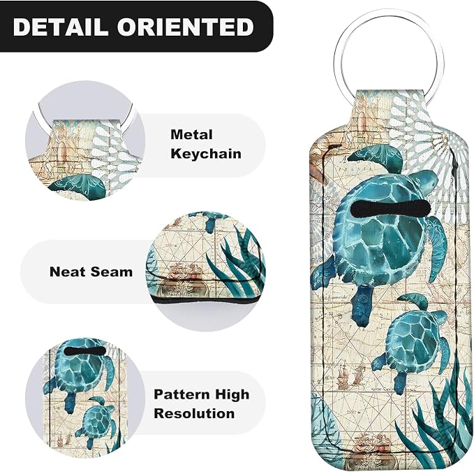 Cute Chapstick Holder Keychain,Lipstick Neoprene Clip-on Lip Balm Holder for Woman