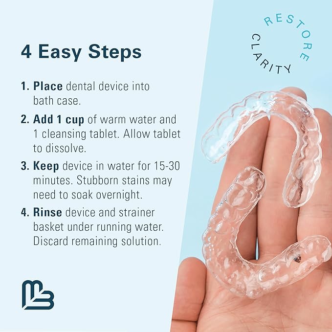 Denture Bath Case and Retainer Case, Denture Bath Cup for Invisalign Retainers Mouthguards Dentures Cleaner Kit with Strainer Spill-Free Portable Retainer Cleaner Case by M3 Naturals (Pack of 2)