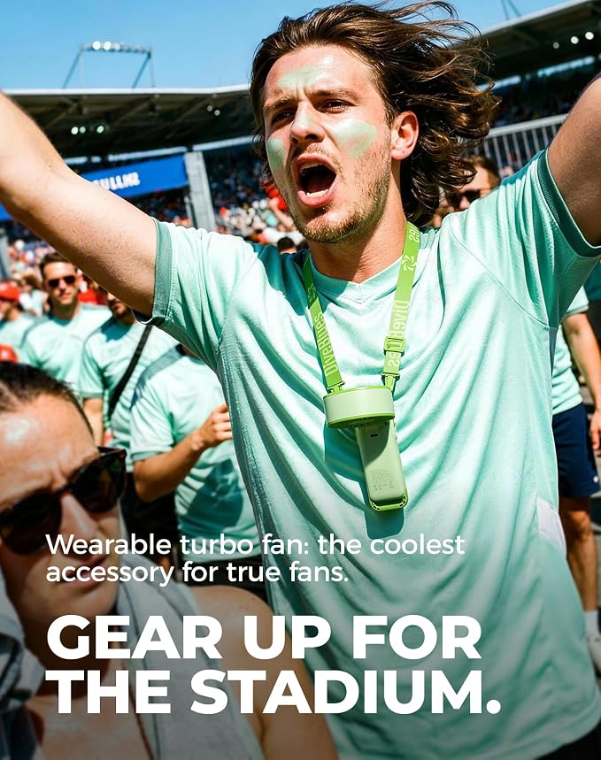 Diveblues Portable Turbo Fan, 100 Speed Handheld Fan with Strong Airflow, Foldable 4 in 1 Personal Fan for Neck, Desk & Travel, USB-C Rechargeable, Lightweight for Summer, Concerts & Outdoor Use
