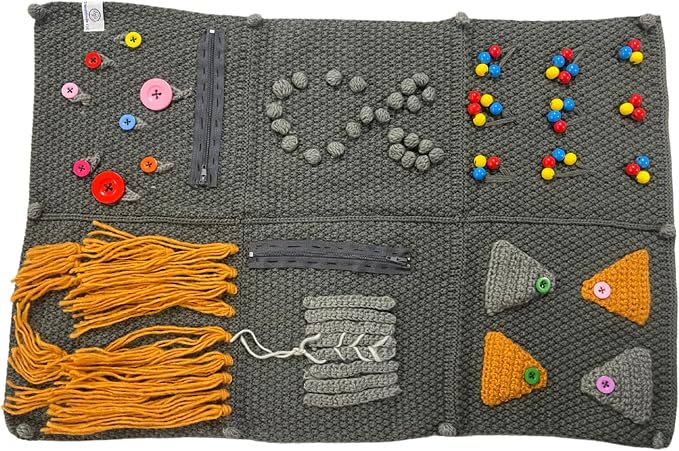 Handmade Fidget Blanket for Alzheimer's & Dementia | Calming Sensory Blanket for Seniors | Fidget Quilt for Memory Loss | Dementia Gift