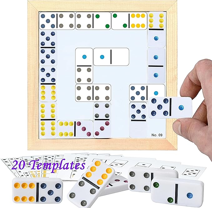 Dementia Activities for Seniors, Matching The Domino Alzheimers Products for Elderly, Activity Kits for Dementia Patients, Easy Memory Games Busy Board Gadgets Gifts