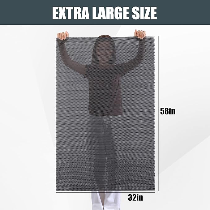 58×32 Inches Extra Large Shower Mat, Anti Slip Bathtub Mat for Tub & Shower,Quick-Dry PVC Shower Stall Mat for Bathroom