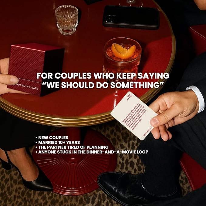 Dopamine Date – 52 Date Night Ideas for Couples | 180 Card Date Night Deck with Conversation, Activities & Intimacy Prompts | Couples Card Game