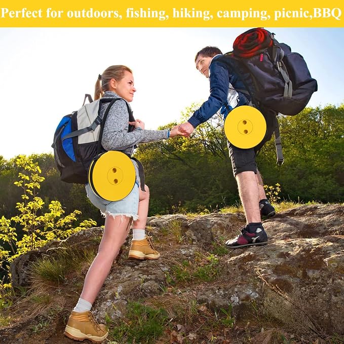 Fishboy Upgraded Collapsible Stool, 400lbs Max Weight, Lightweight But Sturdy, Portable Retractable Folding Telescoping Foldable Camping Stool for Adults Outdoor Fishing Hiking BBQ