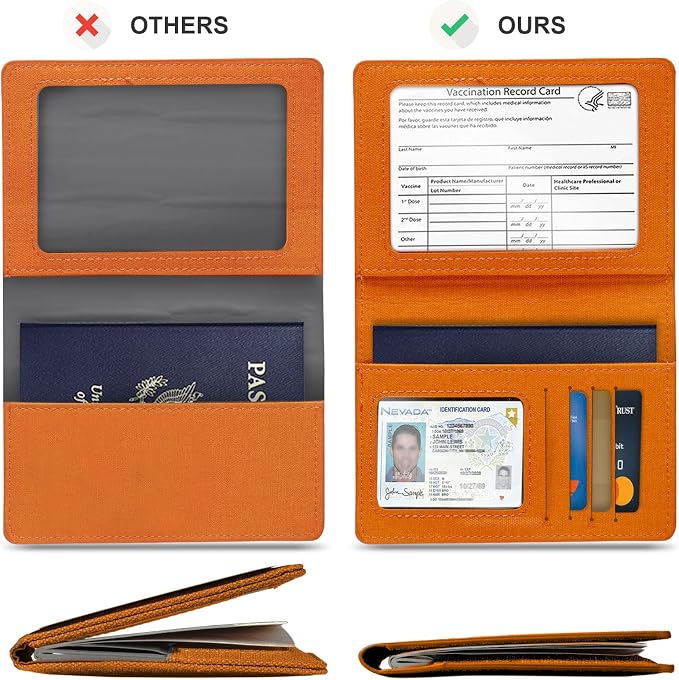 Passport Holder,Travel Accessories,Travel Gifts(Organge)