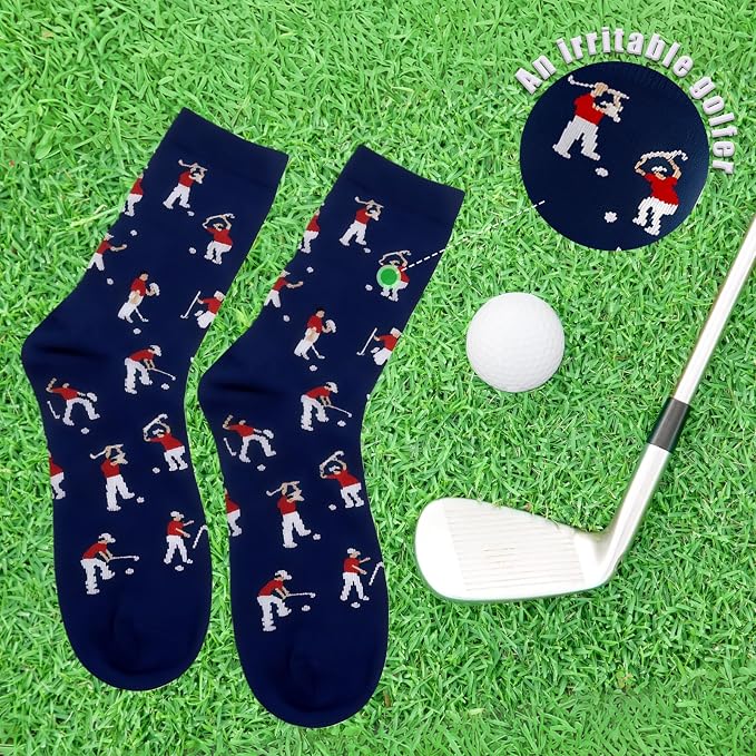 Golf Socks - Funny Annoyed Golfer Socks - Funny Men Golf Gifts for Birthday,Christmas,Anniversary,Retirement