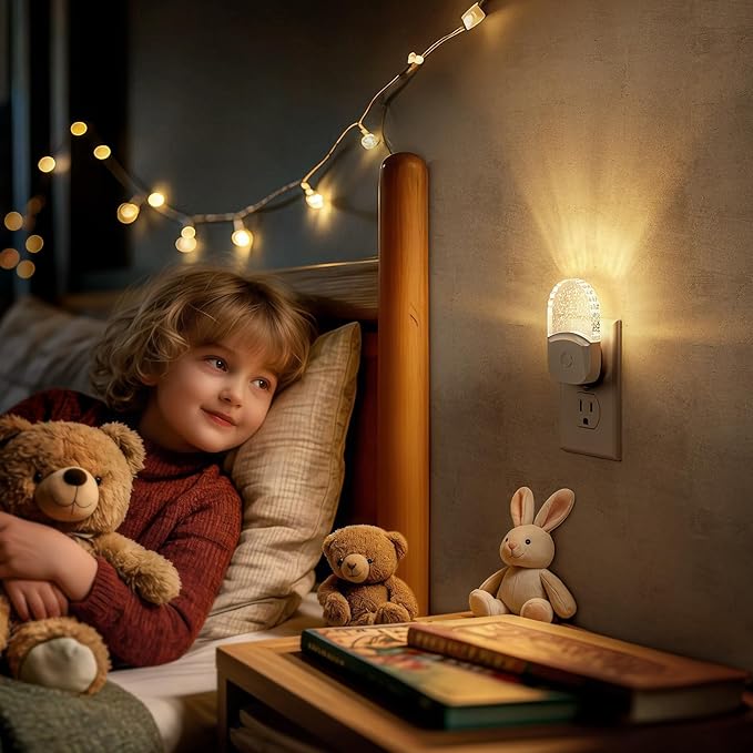 Night Lights Plug Into Wall [2 Pack] 3CCT LED Night Light | Dusk to Dawn Sensor,Plug in Nightlight for Kids Bathroom Bedroom Nursery Room,(Amber-3000K-5000K)