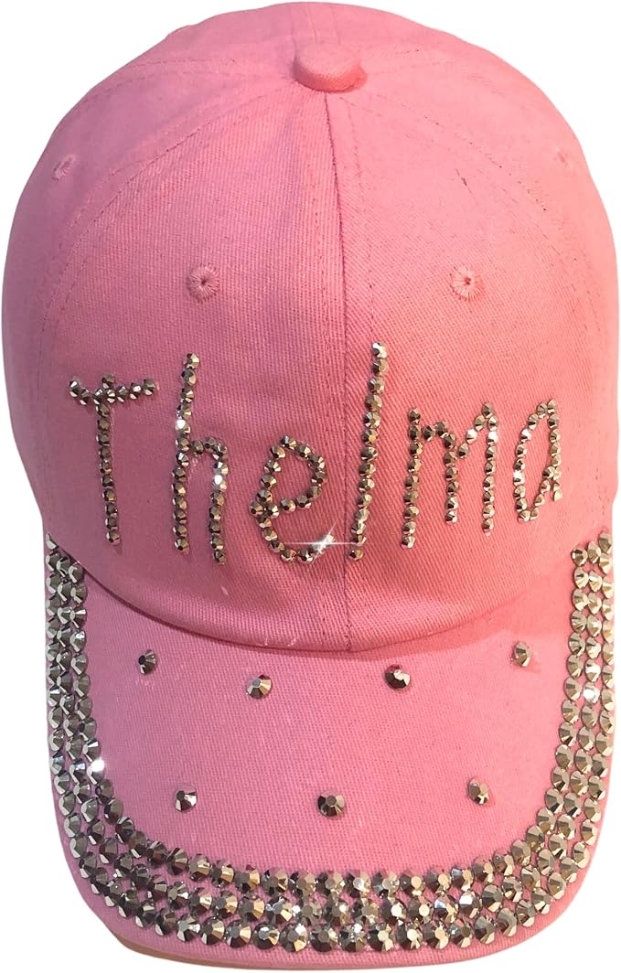 Popfizzy Bedazzled Hat for Women, Rhinestone Denim Hat, Fun Adult Bling Hats, Birthday Gifts for Women, Adjustable, One Size