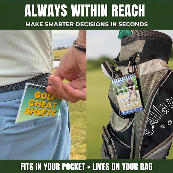 Pocket Golf Cheat Sheets - Pick One Swing Thought per Shot - Waterproof