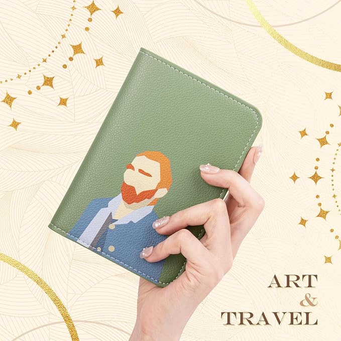 Lychii Passport Holder, RFID Blocking Travel Wallet, Slim Passport Cover | PU Leather Protector Case for Quick TSA Access, Secure Boarding Passes & ID Cards for Men Women, Travel Accessories