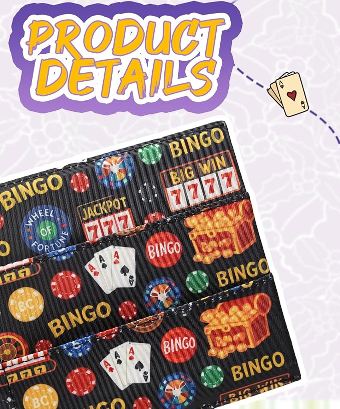Card Holder for Canasta, Poker, Bridge & Casino Games | Bingo Pull Tabs & Gambling Tickets - Card Game Player Gifts for Adults & Seniors