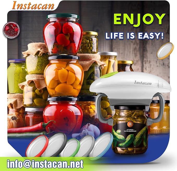 INSTACAN Higher Torque and One Touch Electric Jar Opener Easy Remove Almost Size Lid with Auto-Off, Powerful Bottle Opener for Arthritic Hands, Automatic Jar Opener for Weak Hands and Seniors (White)