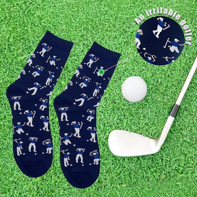 Golf Socks - Funny Annoyed Golfer Socks - Funny Men Golf Gifts for Birthday,Christmas,Anniversary,Retirement