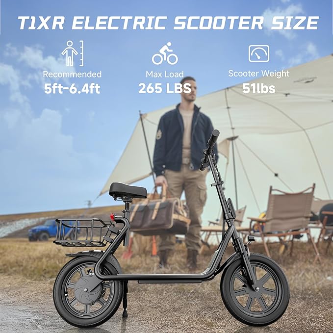 Electric Scooter - 8.5"/10'' Solid Tires, 350W/500W Motor, Up to 19-22MPH and 21-24Miles Long-Range Portable Commuting Scooter for Adults with Double Braking System and App