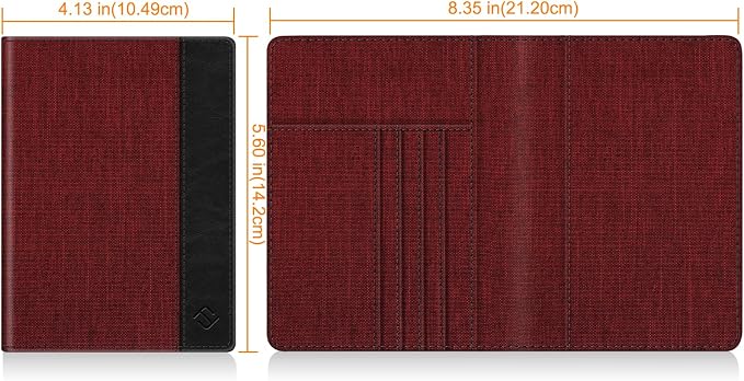 FINTIE Passport Holder, Slim Travel Wallet RFID Blocking Card Case Cover | Passport Cover Protector Essentials with Credit Card Slots, For Women/Men