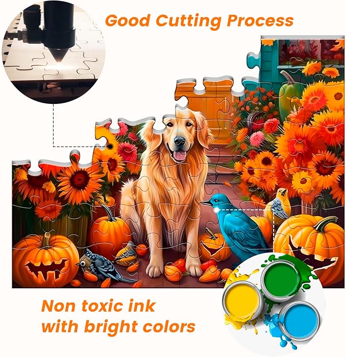 3 Pack 48 Piece Jigsaw Puzzle for Seniors Dementia Puzzles for Elderly Large Piece Puzzle for Seniors Dog Bird Dementia Alzheimer's Products Activities for Seniors Nursing Home Gift 15.7 * 11.8IN