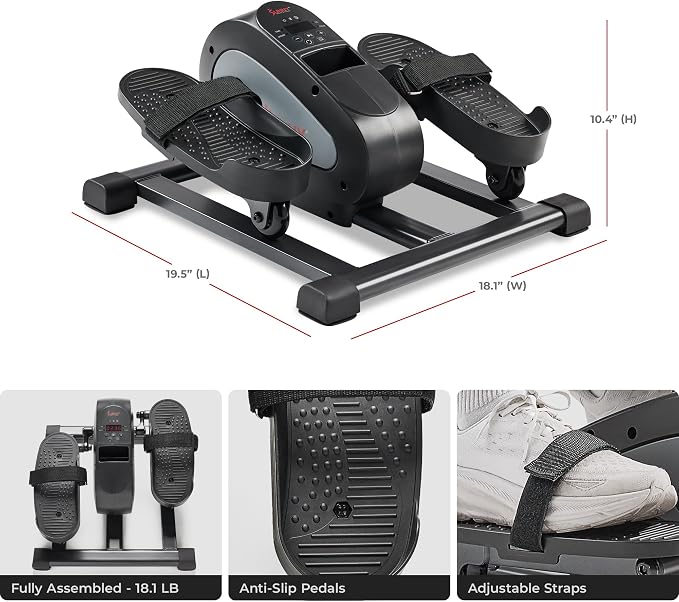 Sunny Health & Fitness Under Desk Pedal Elliptical Machine Leg Exerciser